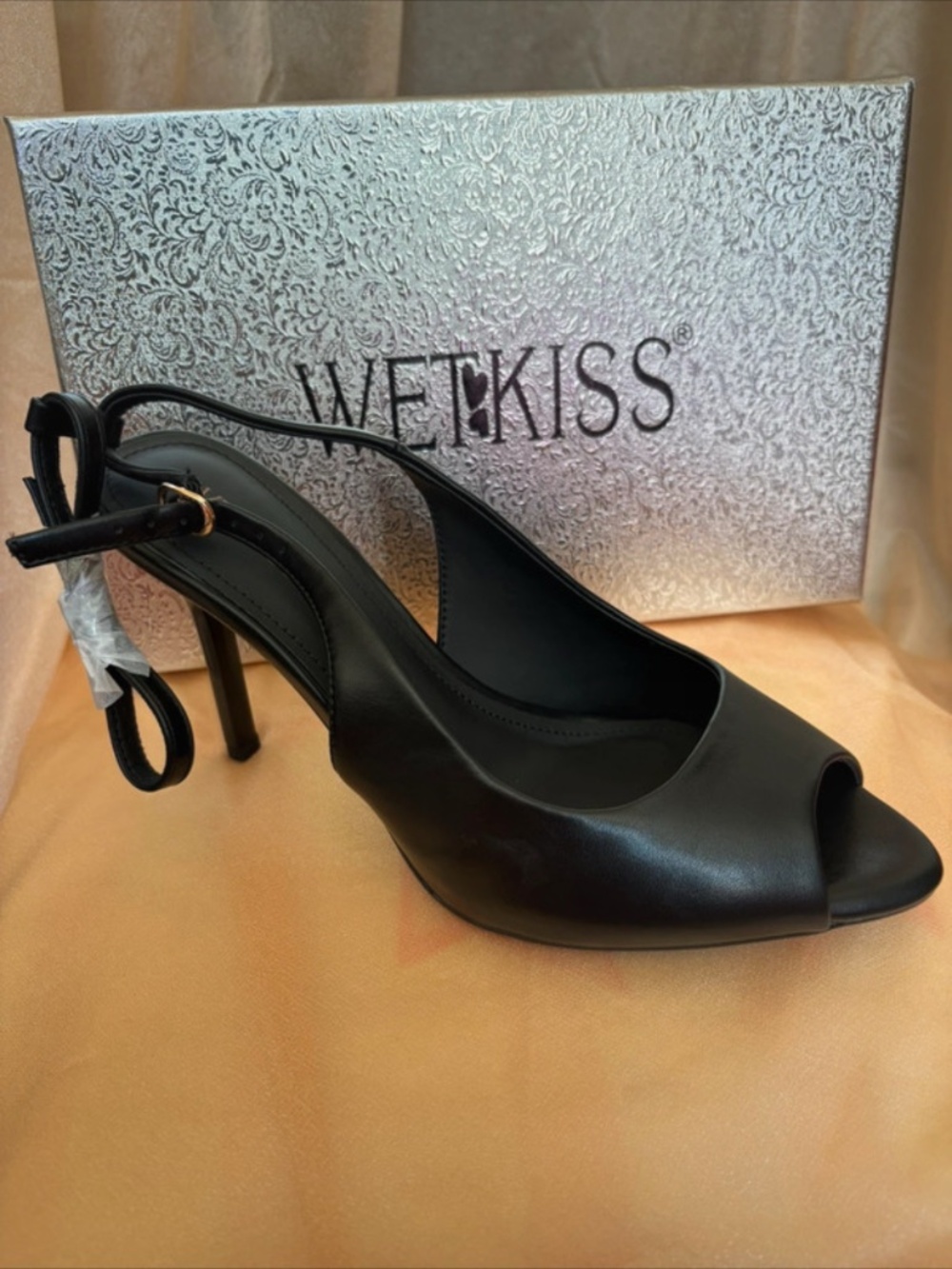 Peep toe high heels